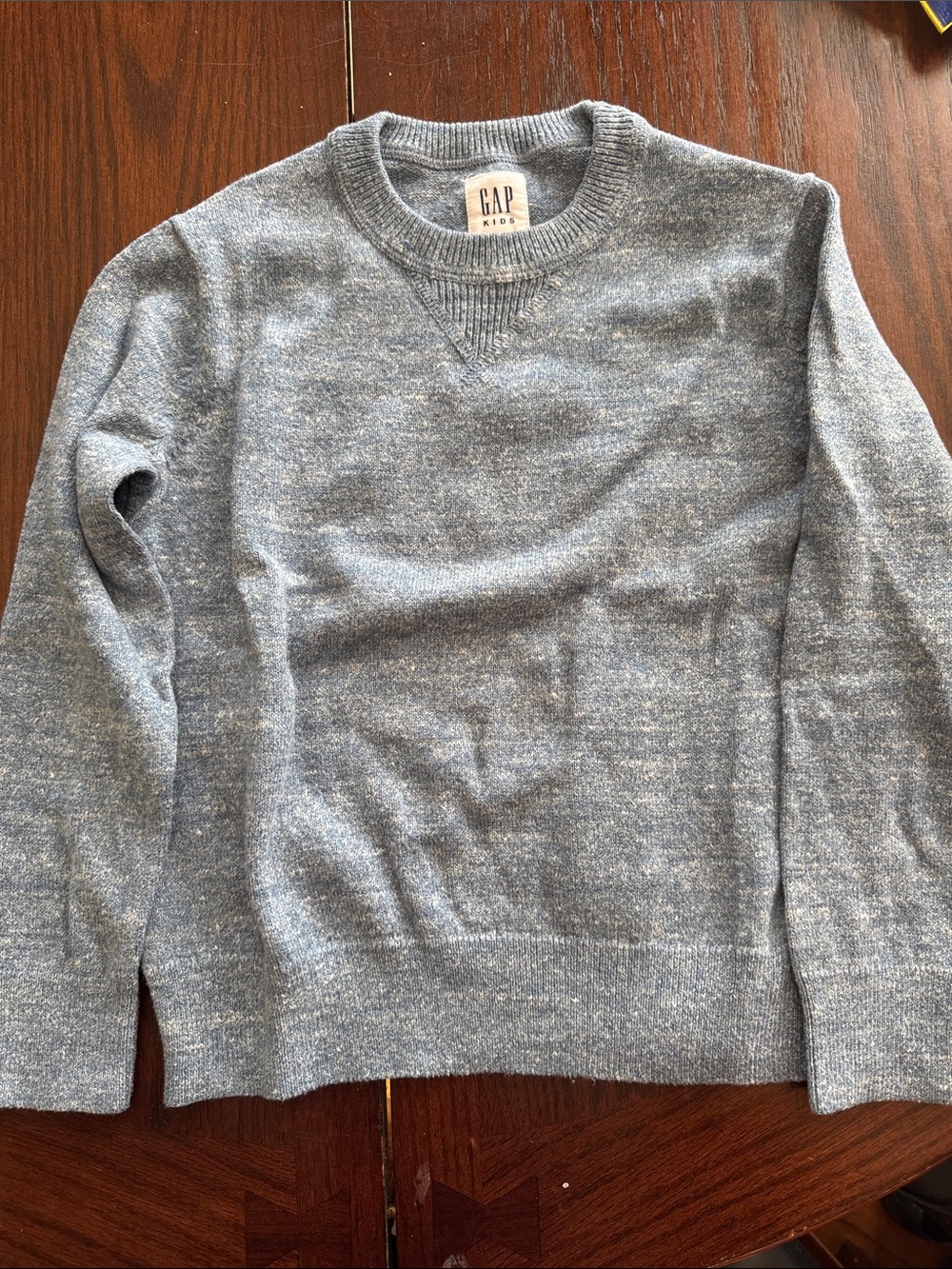 GAP Kids Light Heather Blue Crewneck Sweater